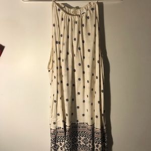 Cream coloured floral tank top
